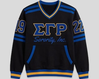 Black Sigma Gamma Rho Embroidered Vintage 90's Style Sweatshirt