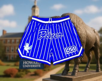 Zeta Phi Beta Finer Pin Striped Mesh Shorts