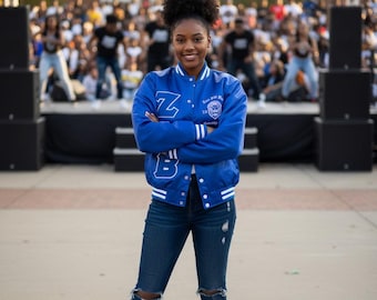 Zeta Phi Beta Crossing Bomber Jacket