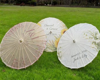 Custom Handmade Bamboo&Paper Umbrella | Personalized Wedding Parasol |Party Cosplay Photo Prop