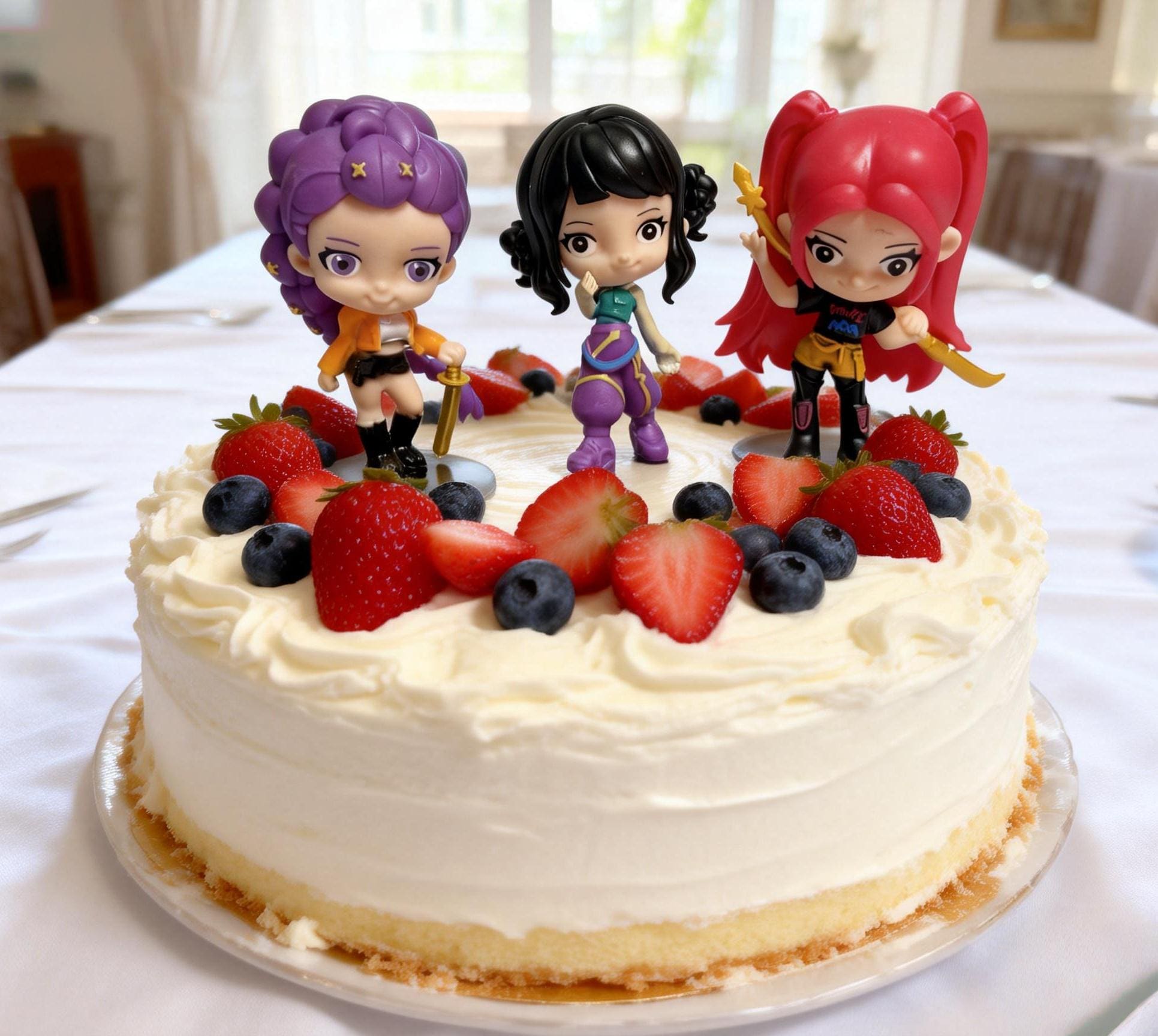 K-pop Demon Girl Cake Topper Set | Rumi Zoey Mira Cake Toppers ...