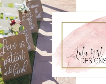 Custom Vinyl Decal | Custom Design | Custom Wedding Signs | Design Proof | See It Before You Buy It