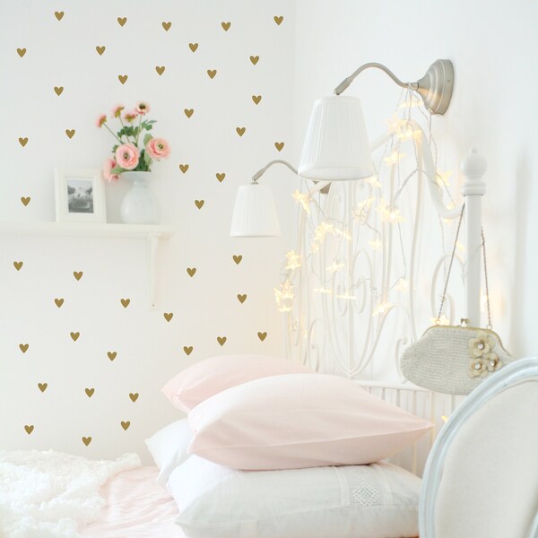Gold Heart Decal Etsy