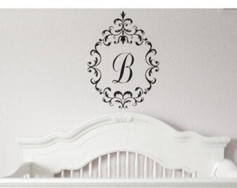 Posh Baby | Nursery Decals | Single Initial Decal | Monogram Nursery Decor | Elegant Baby