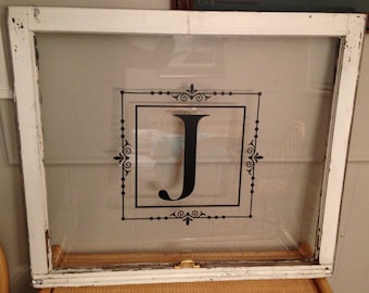 Classic Monogram in Decorative Frame Vinyl Wall Decal