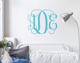 Monogram Wall Decal | Dorm Room Wall Decor