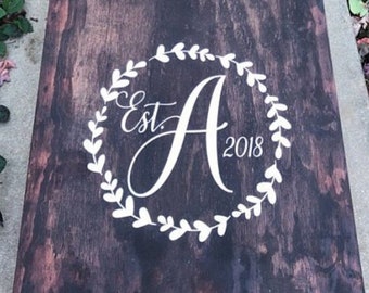 Cornhole Decal | Monogram Decal | Personalized Corn Hole Decal Set | Wedding Decor