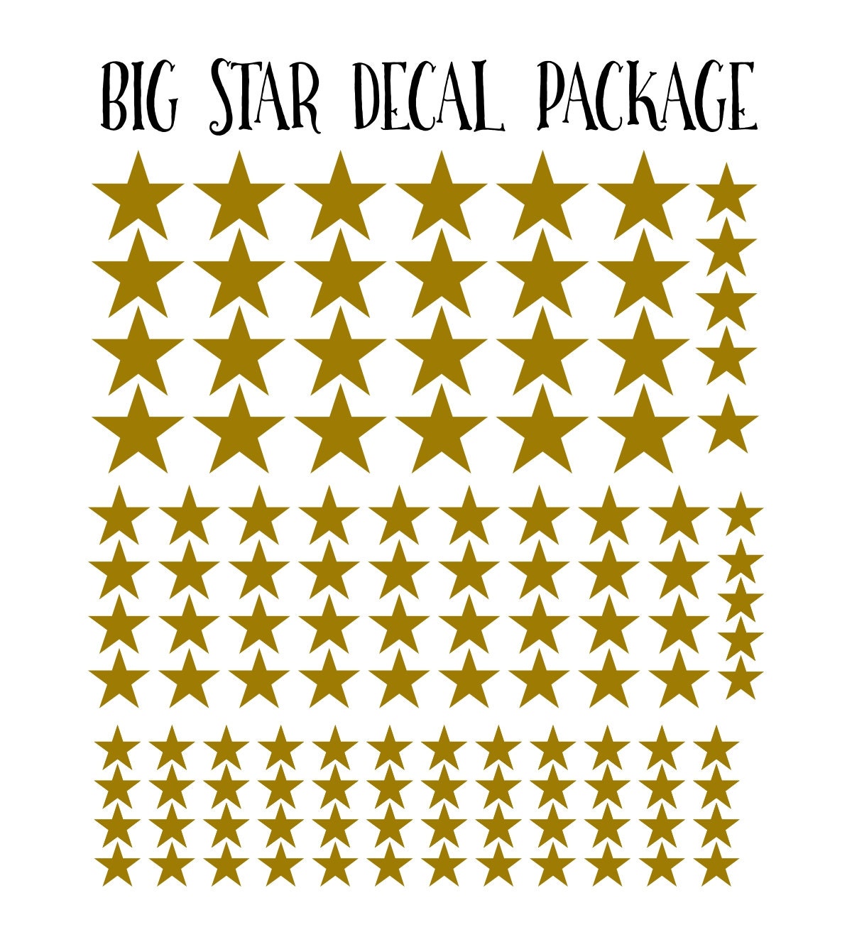 SALE Gold Star Wall Decals Nursery Wall Decal