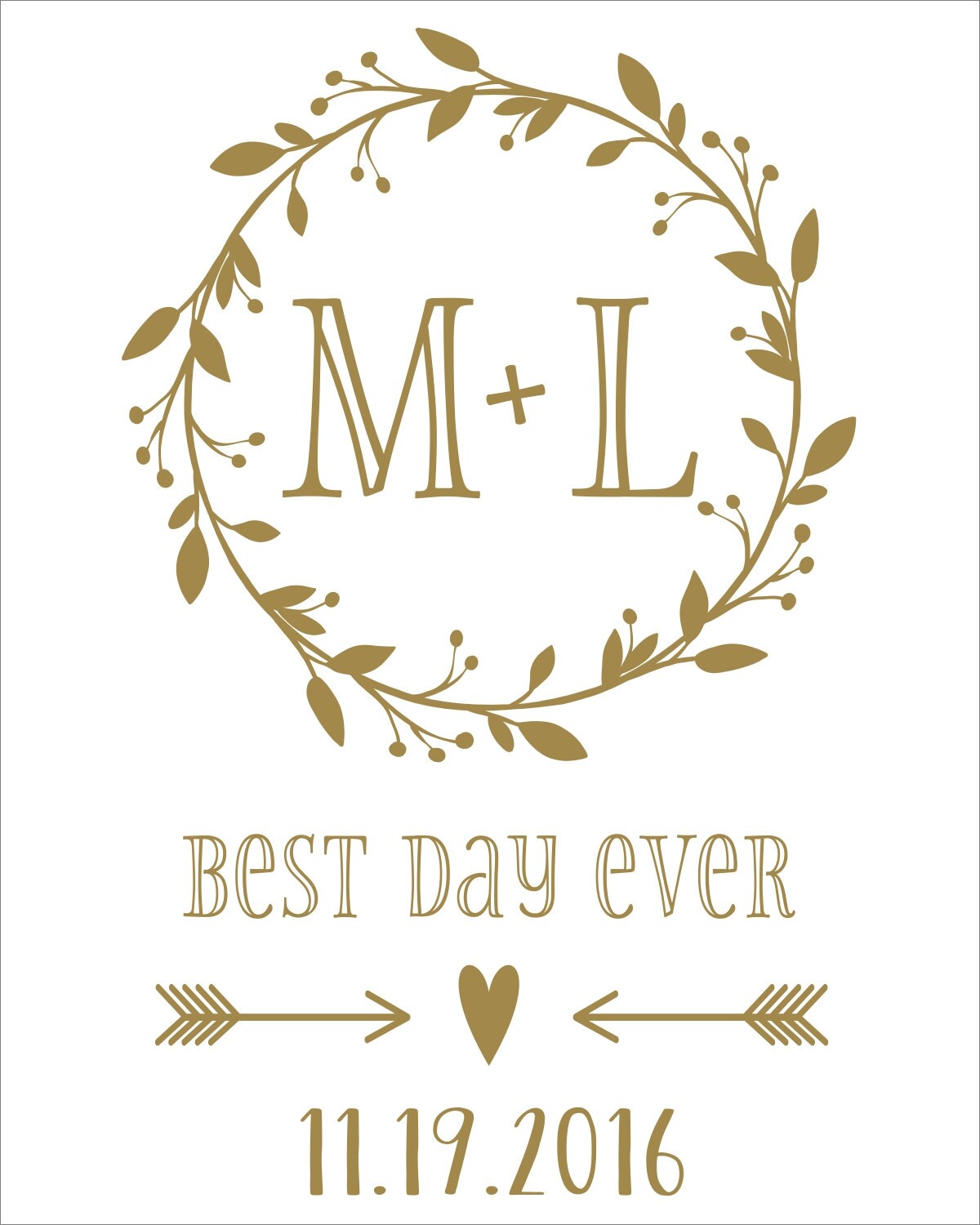 Best Day Ever Sign Wedding Entrance Sign Diy Wedding Gift