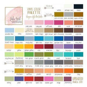 Oracal 631 Vinyl Color Samples Color Swatch OR Sample Test Decal Choose 5 Colors image 1