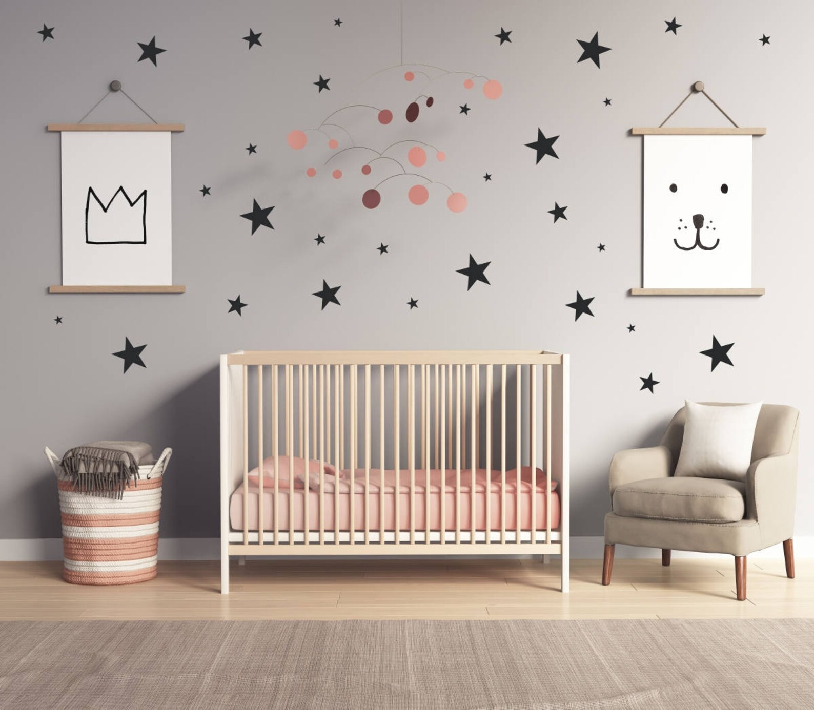 Star Wall Decals Nursery Wall Decal Boys Room Decor Etsy