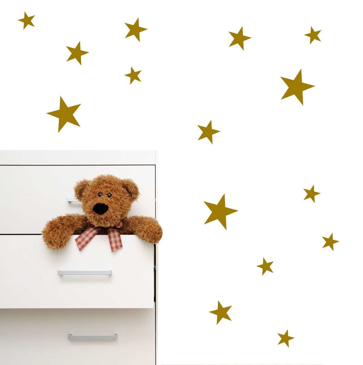 SALE Gold Star Wall Decals Nursery Wall Decal