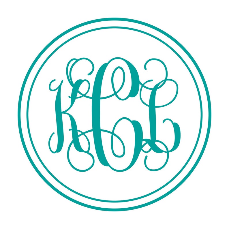 Vine Monogram Decal Monogram Decal for Wall Monogram for Etsy