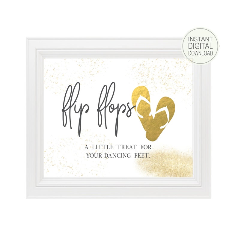 Wedding Flip Flop Sign Wedding Signs DIY PRINTABLE - Etsy