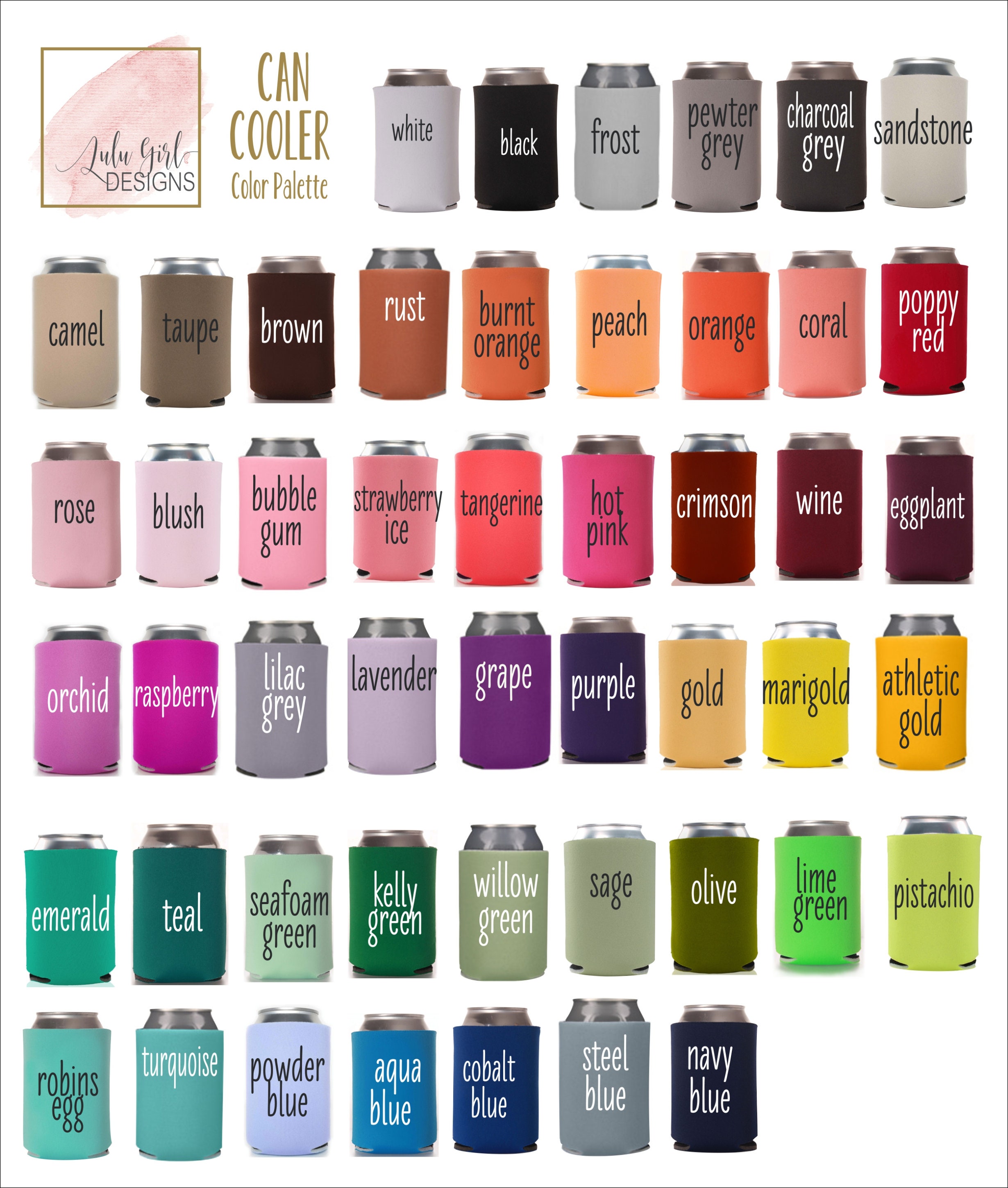 c130 Custom Wedding Can Coolers Can Cooler Favors Names Date and