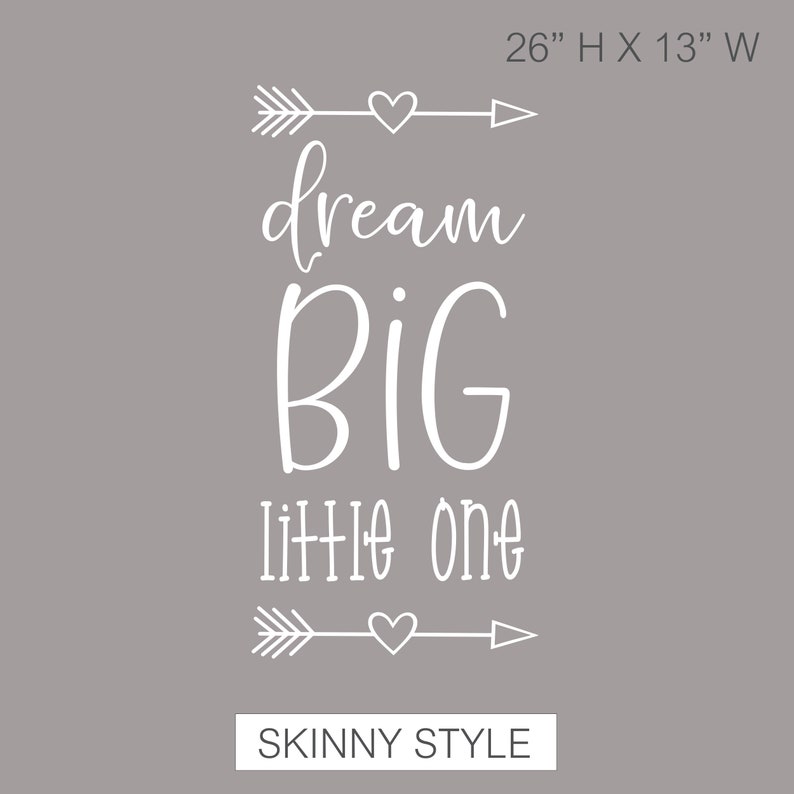 Dream Big Little One Nursery Wall Decal Rustic Nursery - Etsy