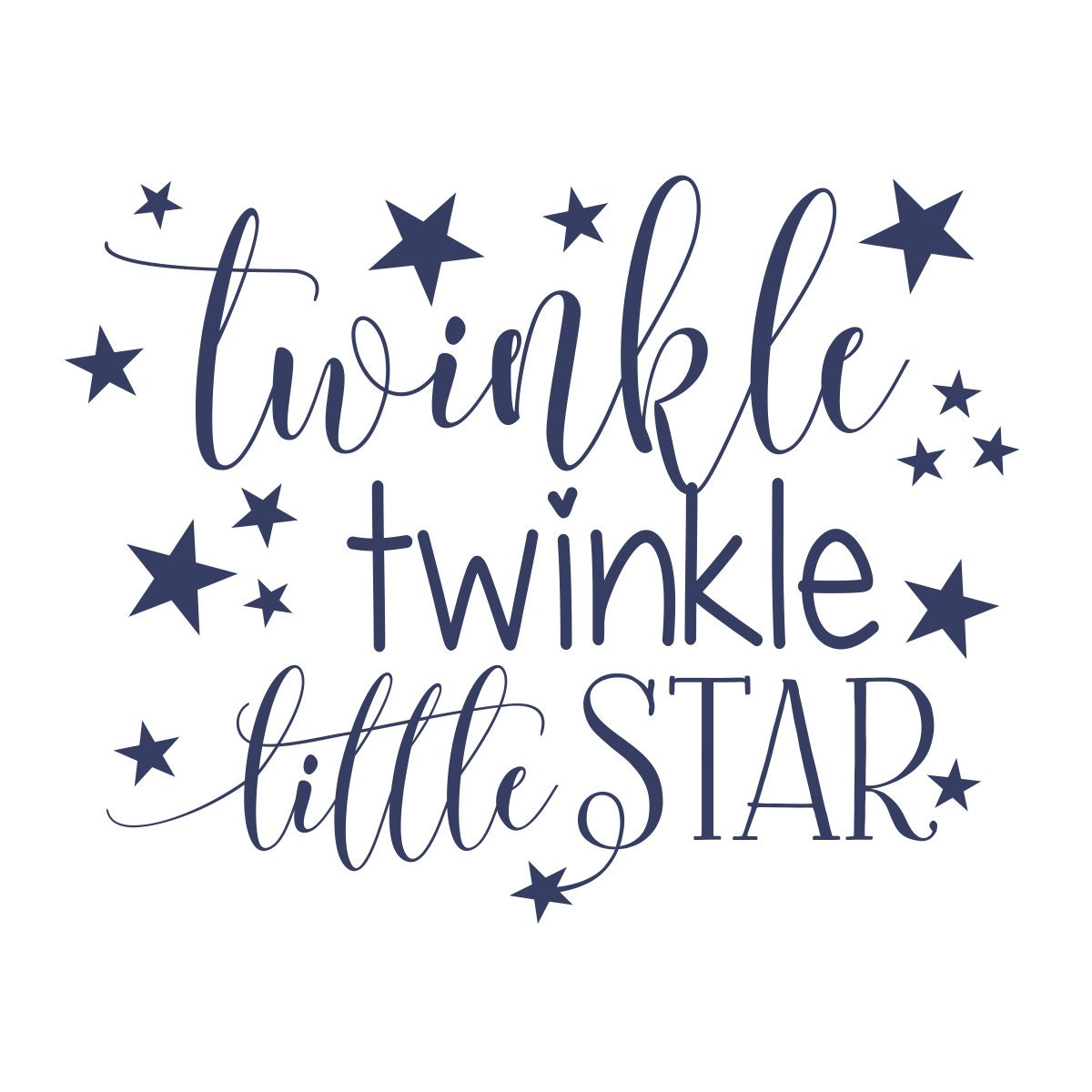 Twinkle Twinkle Little Star Nursery Decor Star Wall Decals | Etsy