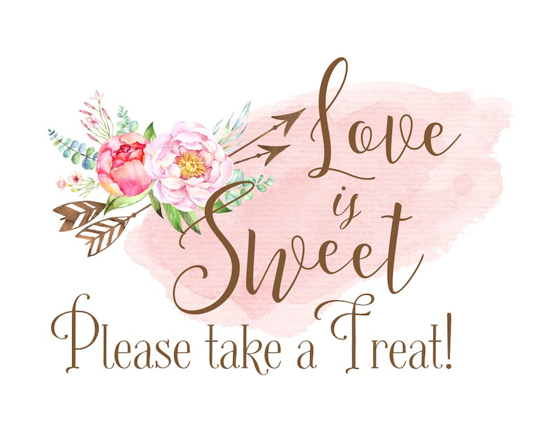 Love is Sweet Sign  Love is Sweet Please Take a Treat  image 1