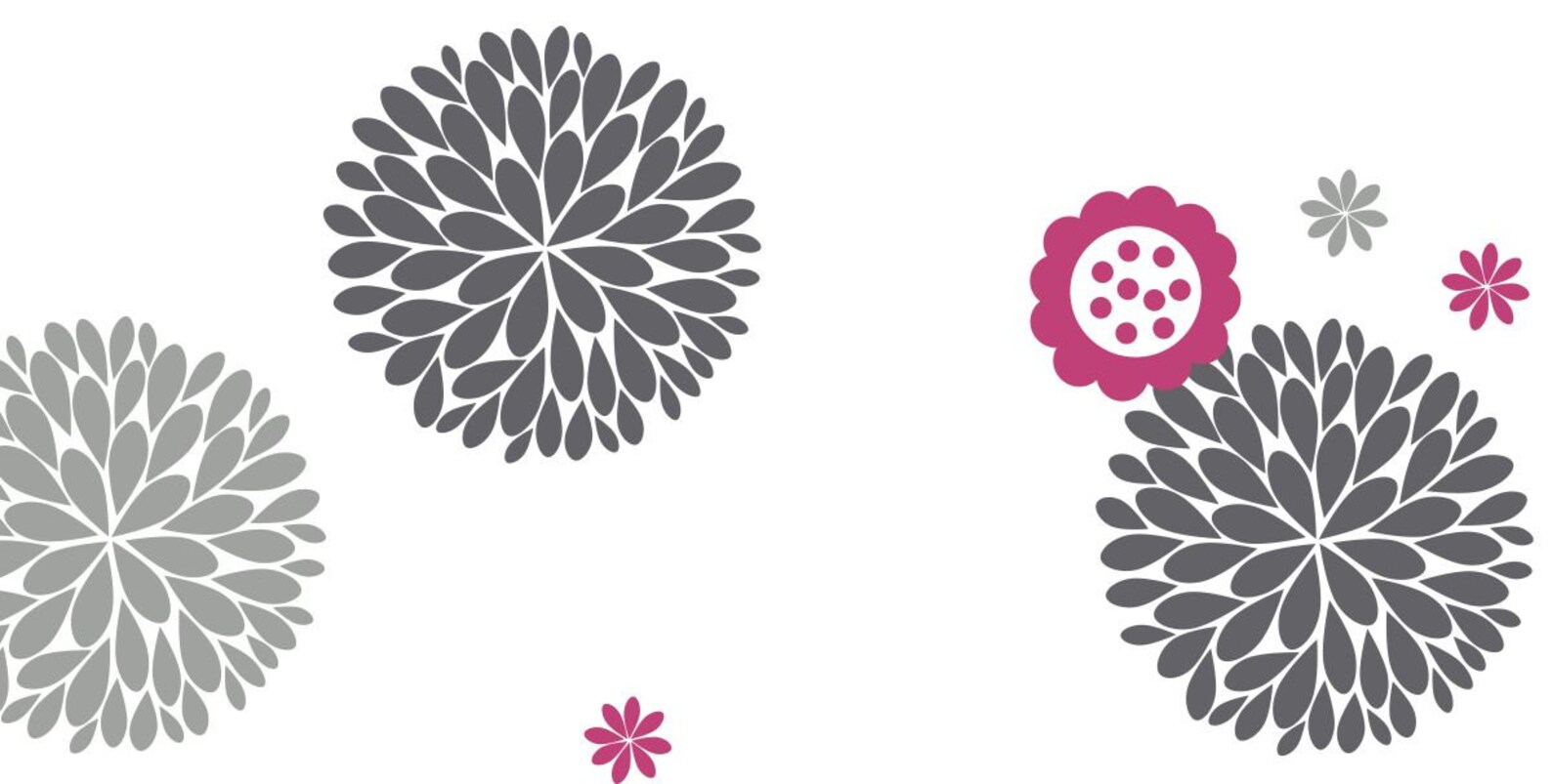 Fun Flower & Dahlia's Vinyl Wall Decal Package Flower Etsy