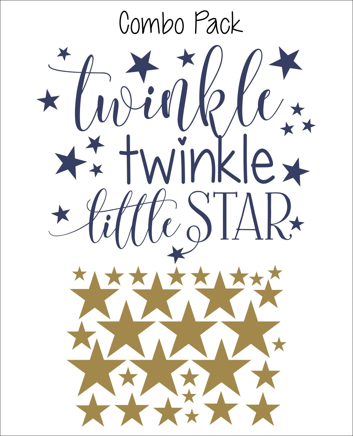 Twinkle Twinkle Little Star Nursery Decor Star Wall Decals