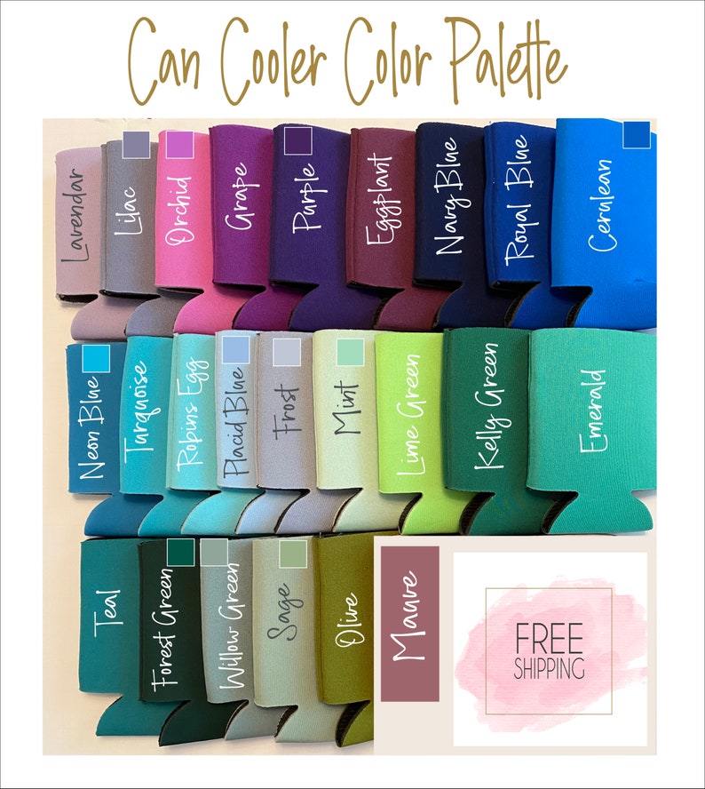 New Years Eve Wedding Can Coolers NYE Wedding Party Favor Etsy