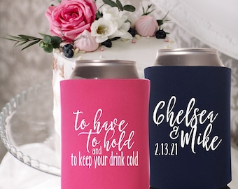 to have to hold drink cooler | keep your beer cold | Wedding Favors | Personalized Wedding Can Cooler | FREE Shipping