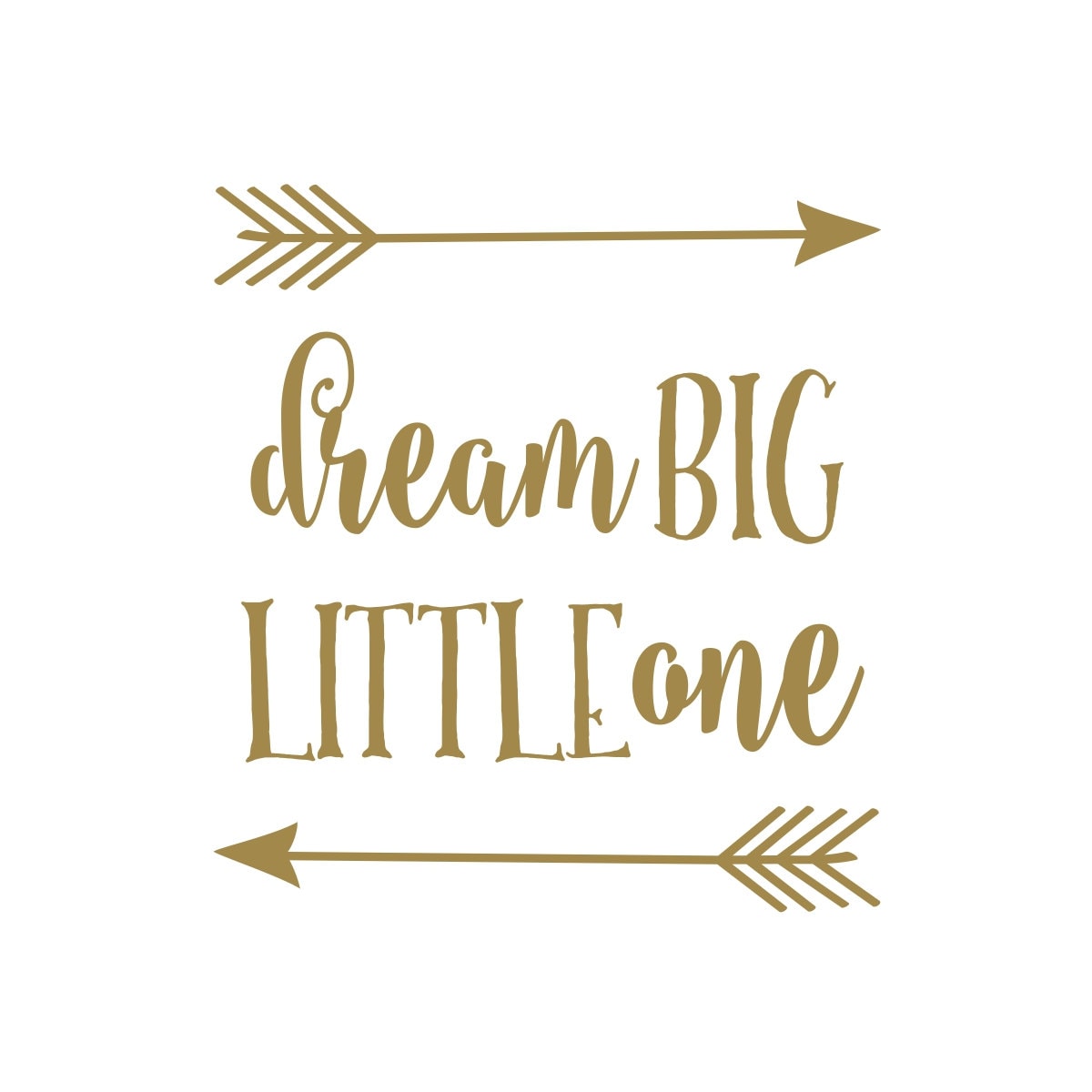 Dream Big Little One | Nursery Wall Decal | Rustic Nursery  