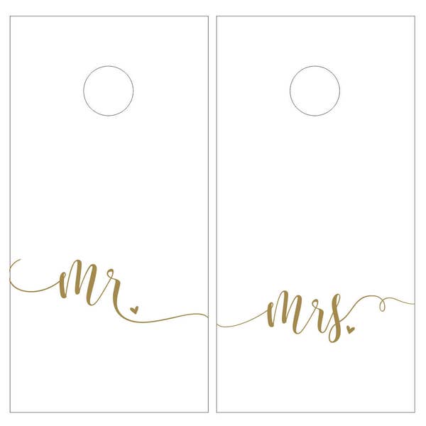 Mr and Mrs | Personalized Wedding Cornhole Decals | corn hole Board Decals | Wedding Shower Games | Outdoor Wedding Decor | Rustic Wedding