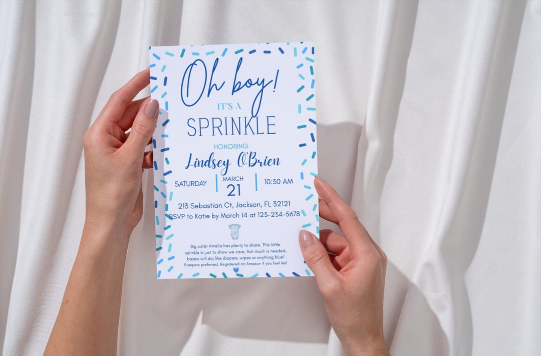 Baby Sprinkle Invitation - Etsy