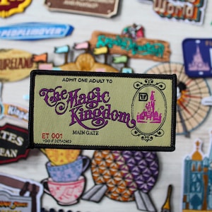 Magic Kingdom Ticket Iron on Patch