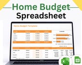 Home Budget Spreadsheet | Monthly Income vs Expense Tracker with Variance (Excel & Google Sheets)