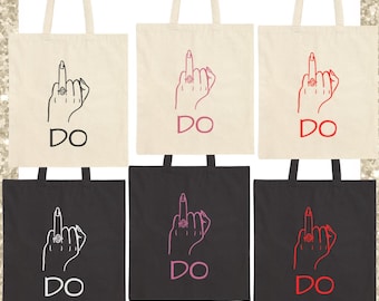 Sac fourre-tout I Do Bride, sac en toile de mariage EVJF, cadeau nuptiale personnalisé