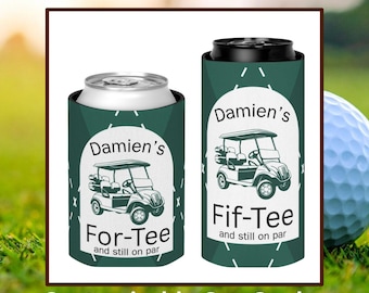 Anniversaire de golf personnalisé Koozie, prénom personnalisé âge Partee Favor