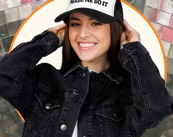 Casquette trucker boule disco rétro, casquette en mousse « Disco Made Me Do it »