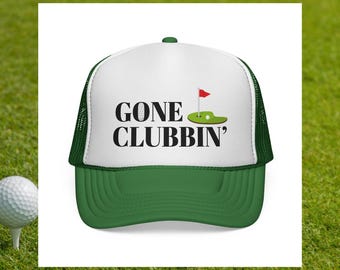 Casquette de golf, casquette de camionneur avec green de golf et drapeau Gone Clubbin'
