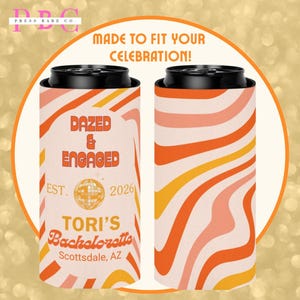 Enfriador de bebidas personalizado para despedida de soltera "Dazed Engaged", recuerdo personalizado para fiesta de despedida de soltera, regalo para la novia de 2026 imagen 3