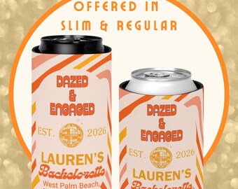 Enfriador de bebidas personalizado para despedida de soltera "Dazed Engaged", recuerdo personalizado para fiesta de despedida de soltera, regalo para la novia de 2026
