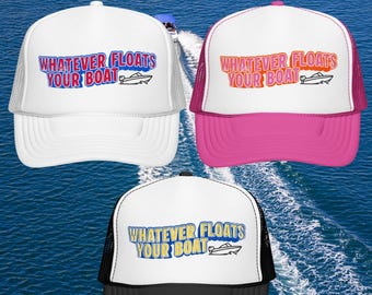 Quel que soit le flotteur de votre bateau | Casquette snapback d'été |  Chapeau Lake Life | Chapeau de bateau | Cadeau amateur de bateaux