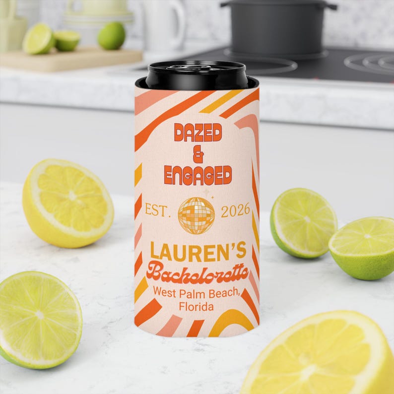 Enfriador de bebidas personalizado para despedida de soltera "Dazed Engaged", recuerdo personalizado para fiesta de despedida de soltera, regalo para la novia de 2026 imagen 8