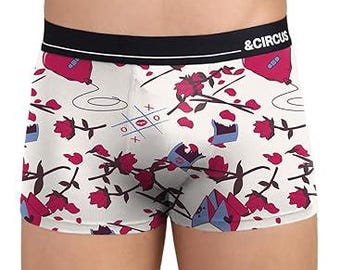 Andcircus Men’s Micromodal Underwear – Boxers, Briefs & Trunks, Soft Breathable Innerwear, Printed Designs, Comfortable