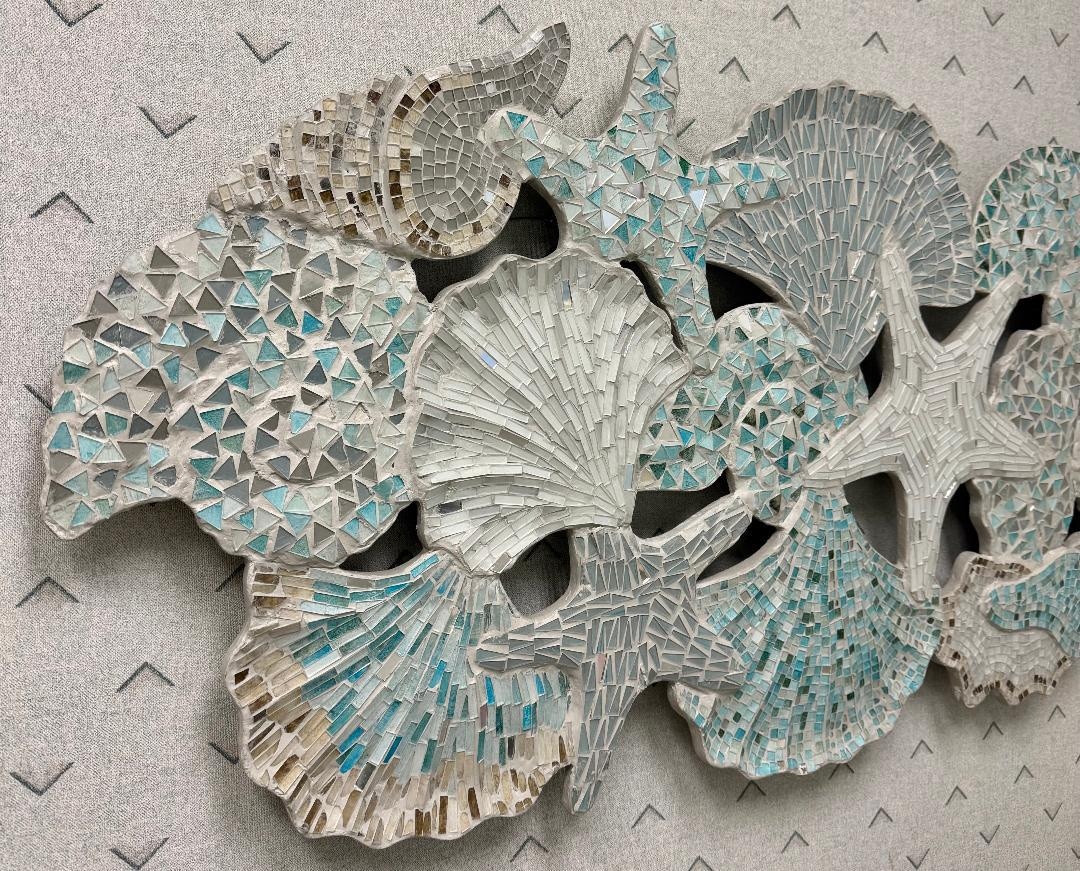 Shell Mosaic Designs Mosaic Starfish and Shells Wall Hanging - Etsy