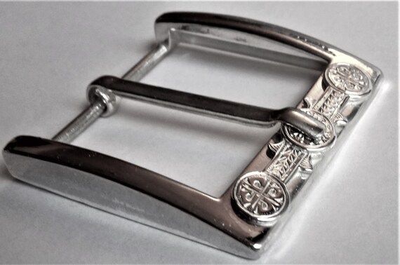 real silver belt buckle