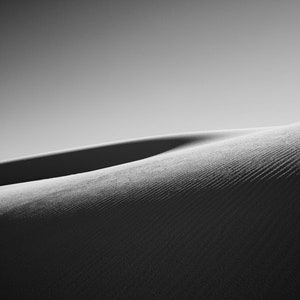 White Sands Photography, New Mexico Print, Minimalist Wall Decor, Abstract, Horizontal Print, Desert, White Sands Abstract Sand Dune 2