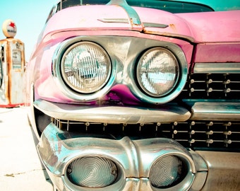 Pink Cadillac, Vintage, Classic Car, Fine Art Photograph, Pink Cadillac