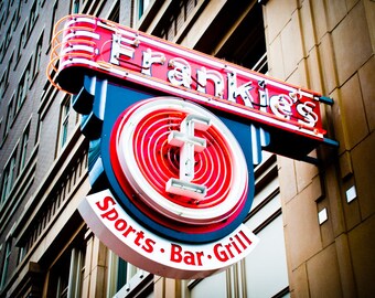 Fort Worth Texas, Neon Sign, Sundance Square, Frankie's Sports Bar and Grill