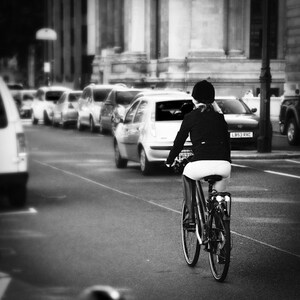 London England, Fine Art Travel Photograph, Equestrian Bike Rider image 1