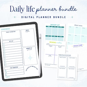 Odaterad digital planerarpaket | Humörbaserade dagliga, veckovisa och inköpslistor (digital nedladdning)