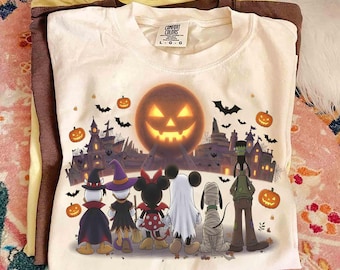Disney Mickey & Friends Epcot Halloween Shirt, Mickey's Not So Scary Halloween Party Tee, Pumpkin Halloween Tee, WDW Halloween Family Trip