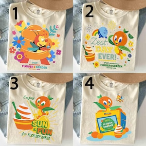 Camiseta retro de pájaro naranja del Festival Internacional de Flores y Jardines de Epcot 2026, camiseta de pájaro naranja "Sunshine On My Mind", atuendos para viajes familiares a WDW