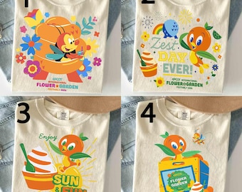 Retro Orange Bird Epcot International Flower & Garden Festival 2026 T-shirt, Orange Bird Sunshine On My Mind T-shirt, WDW outfits voor familie-uitje